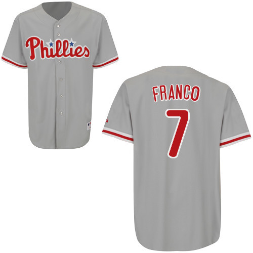 Maikel Franco #7 mlb Jersey-Philadelphia Phillies Women's Authentic Road Gray Cool Base Baseball Jersey